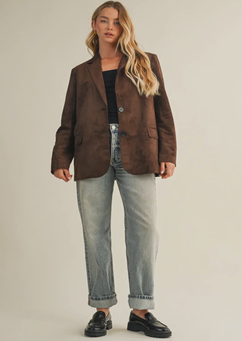 Espresso Suede Blazer