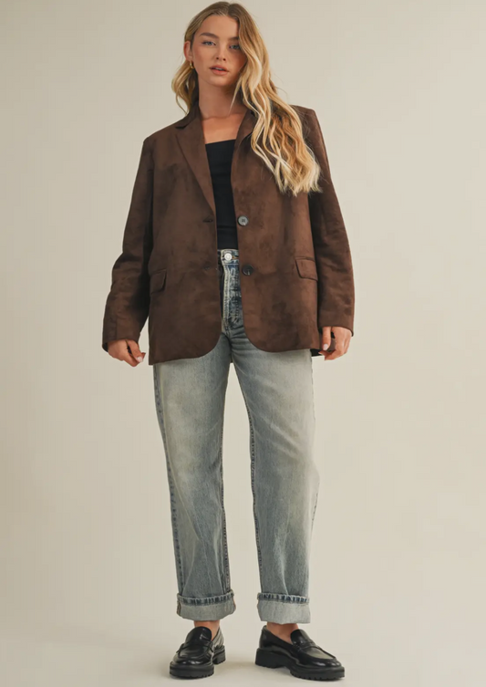 Espresso Suede Blazer