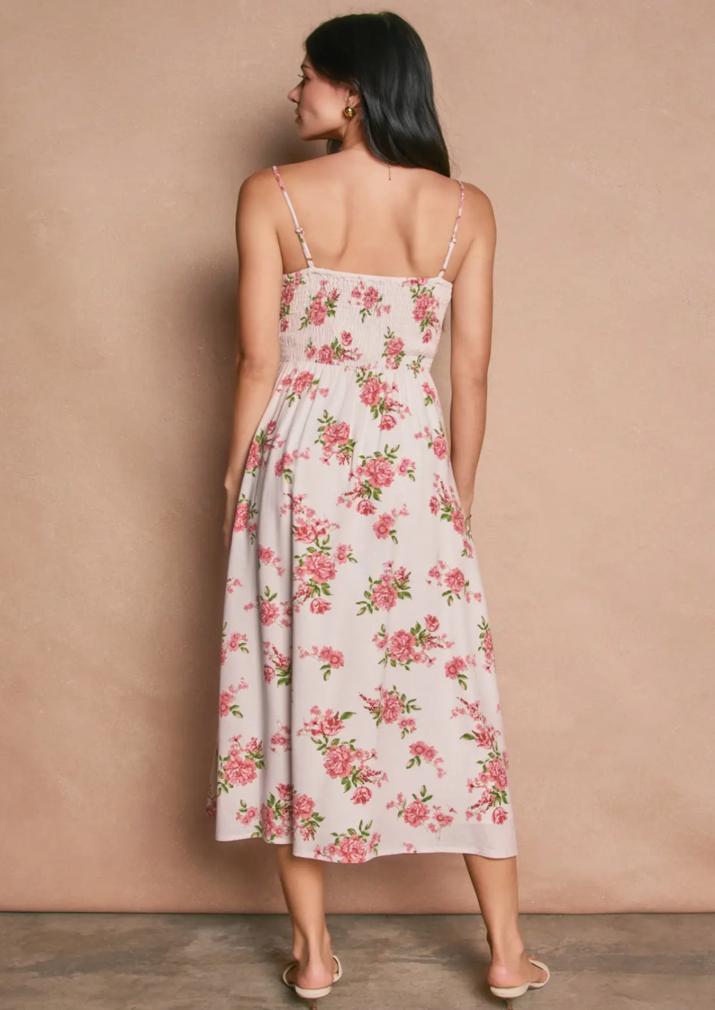 Floral Sweetheart Corset Midi Dress