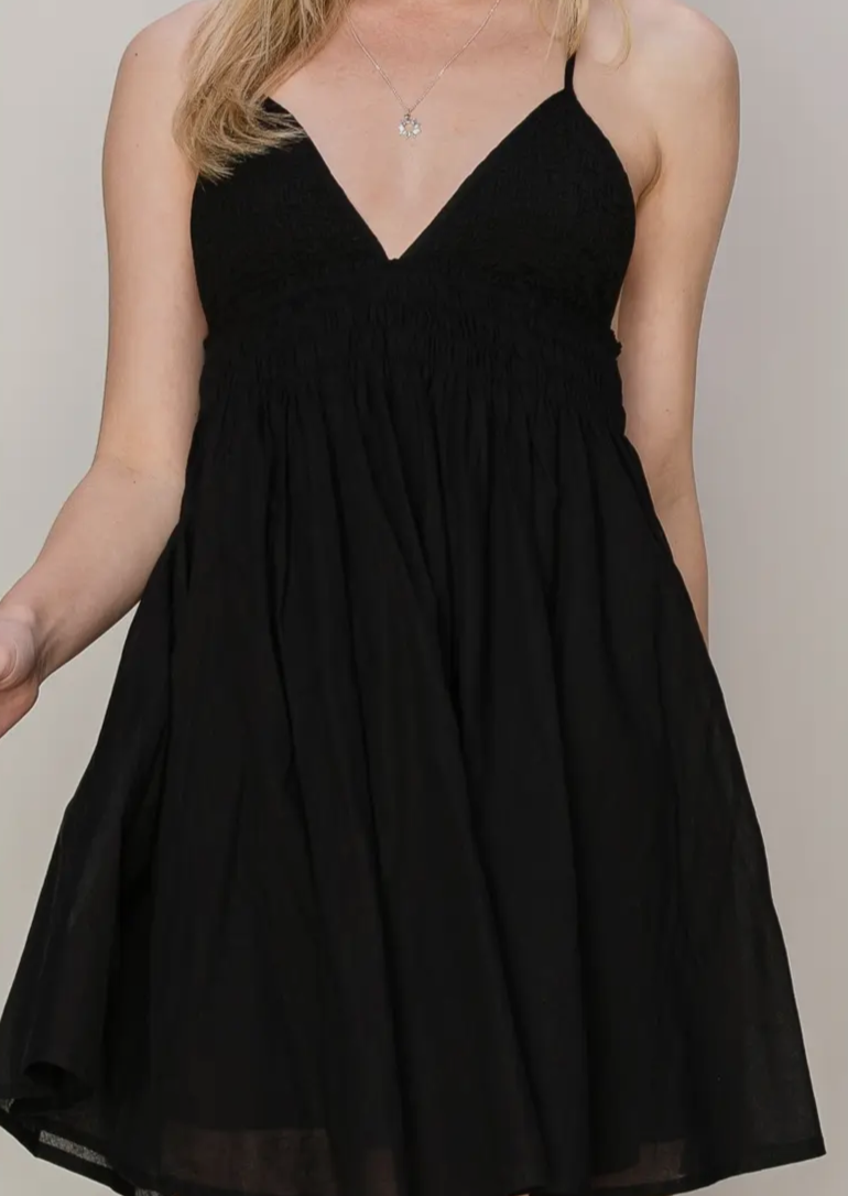 Black Voile Cami Dress