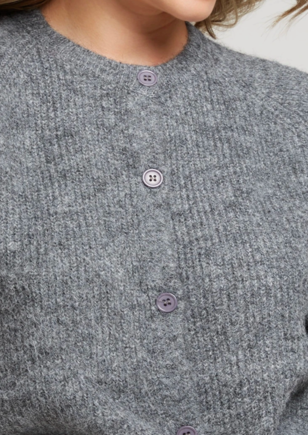 Grey Soft Knitted Cardigan