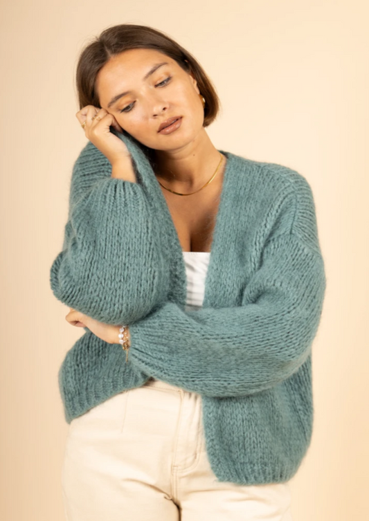 Bernadette Oversized Celadon Cardigan