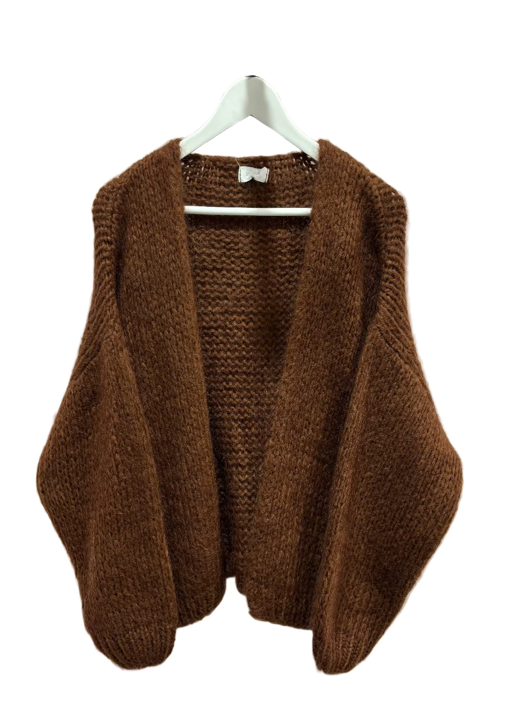 Bernadette Brown Oversized Mohair Cardigan