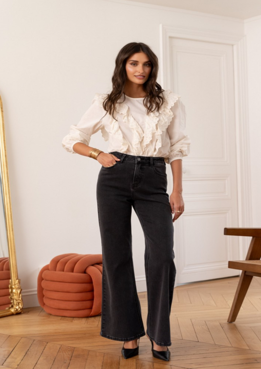 Wide Leg Dark Grey Gabriel