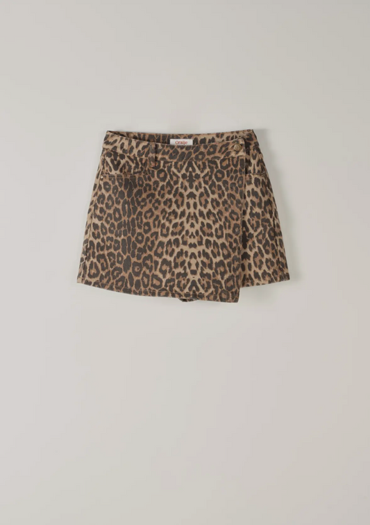 Jadene Leopard Skort