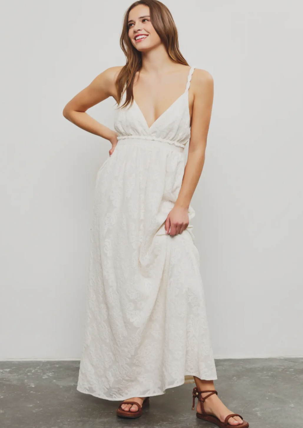 Cross Back Detail Maxi Dress