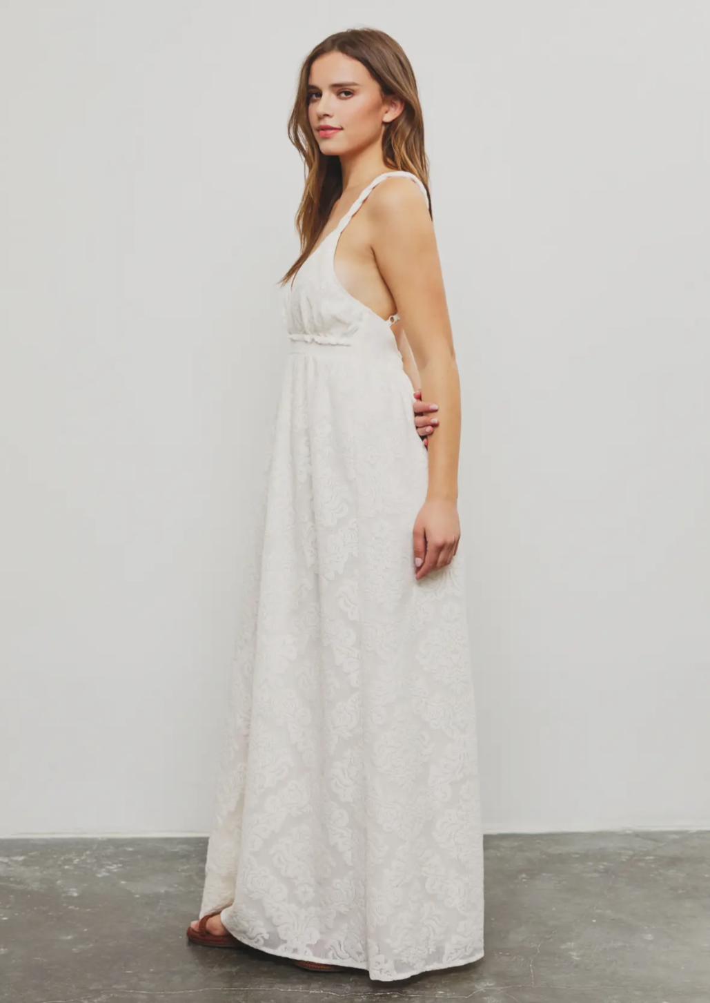 Cross Back Detail Maxi Dress