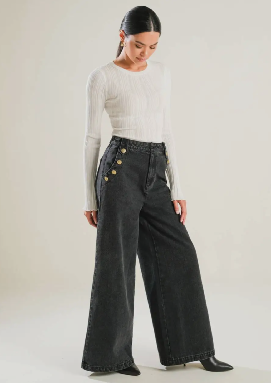 Washed Denim Jeans