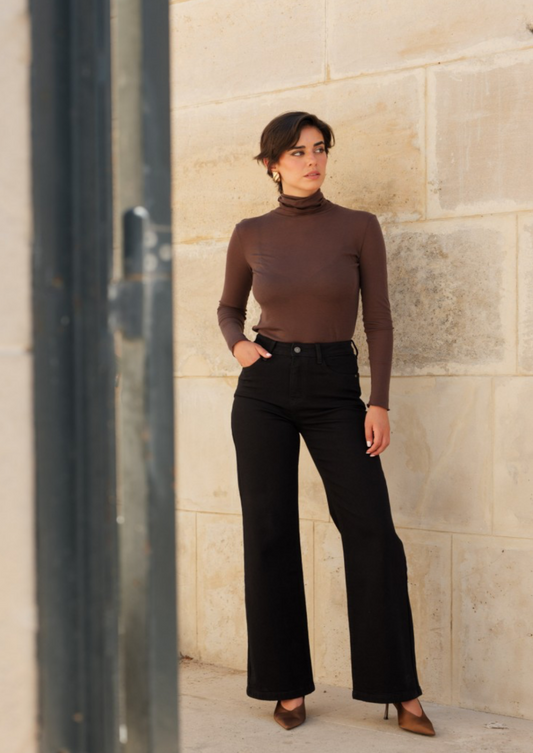 Gabriel Black Wide Leg Jean