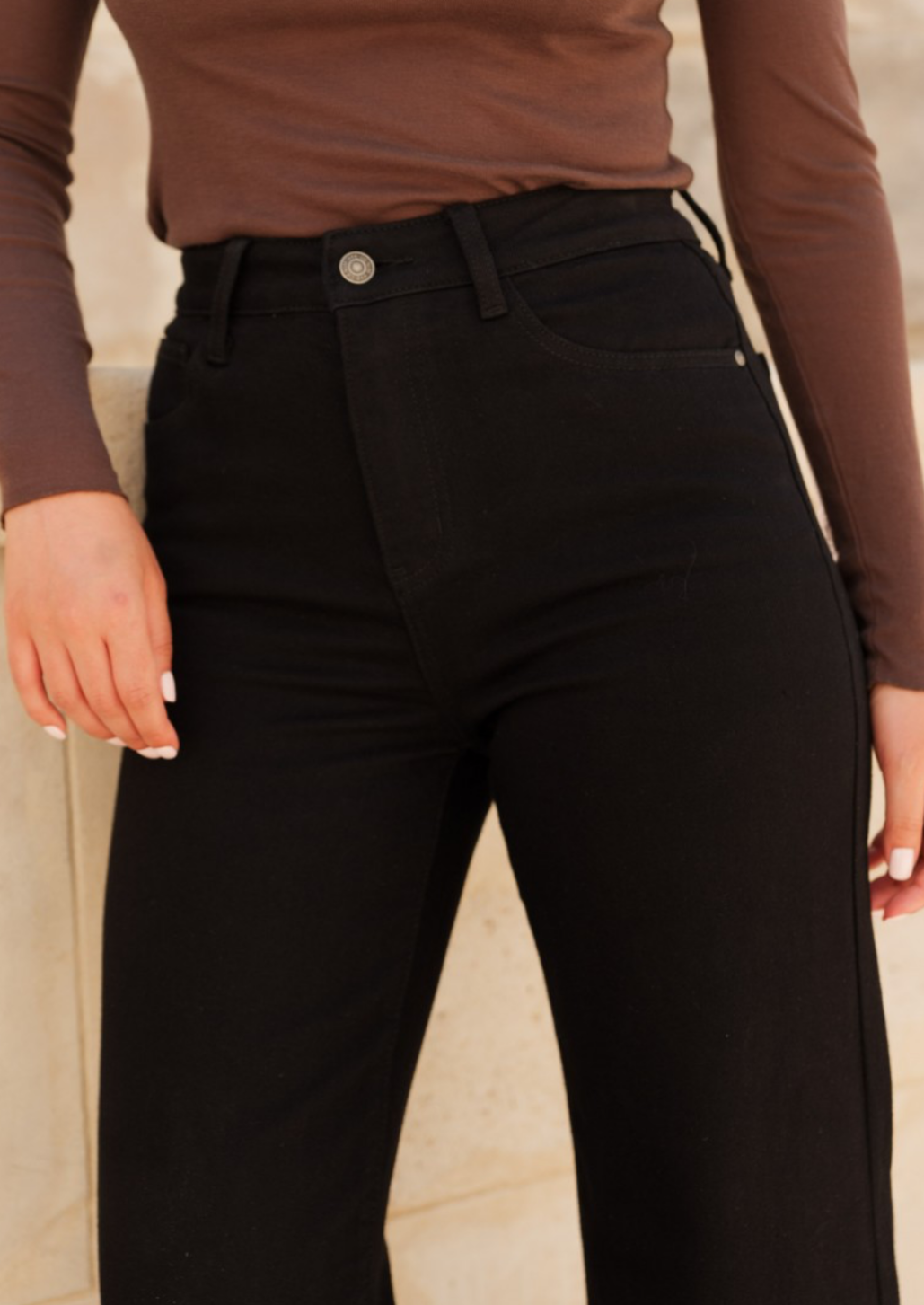 Gabriel Black Wide Leg Jean