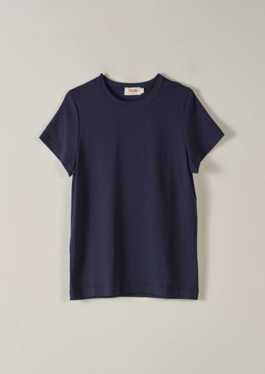 Navy Cotton T Shirt