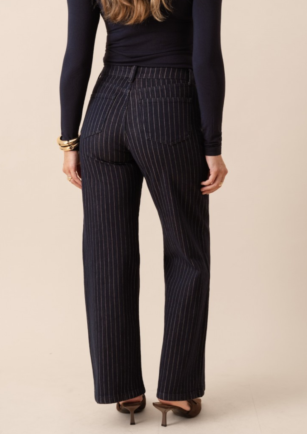 Gabriel Wide Leg Stripe Jean
