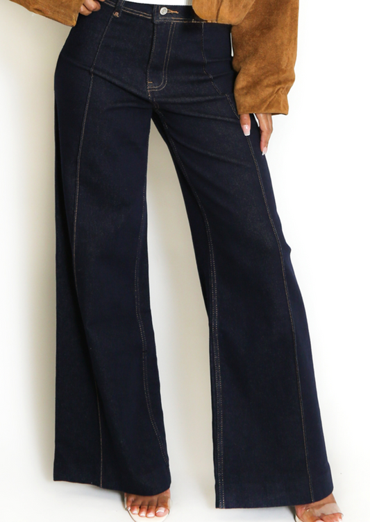 Front Seam Wide Leg Jean