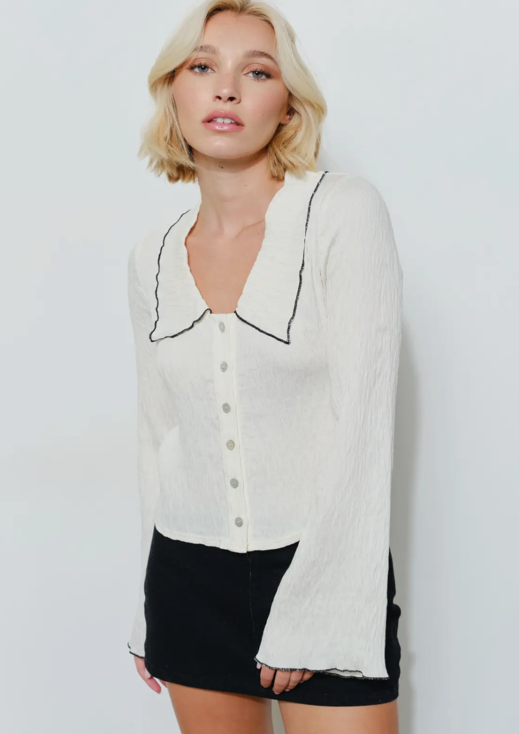 Pepper Button Front Top