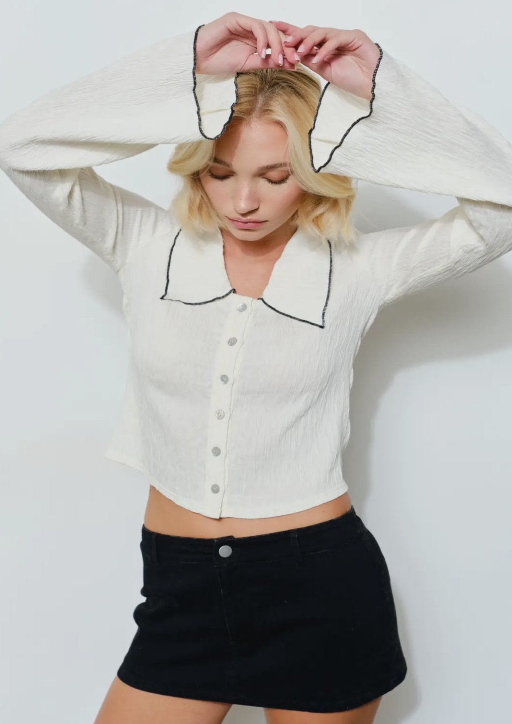 Pepper Button Front Top