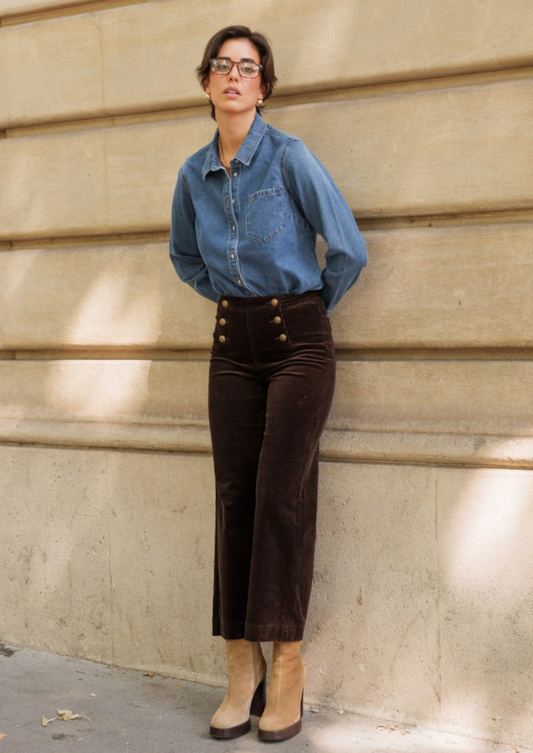 Cord Victorine Chocolate Trousers