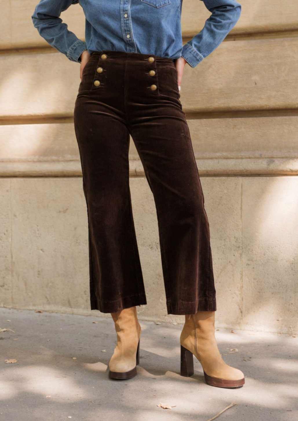 Cord Victorine Chocolate Trousers