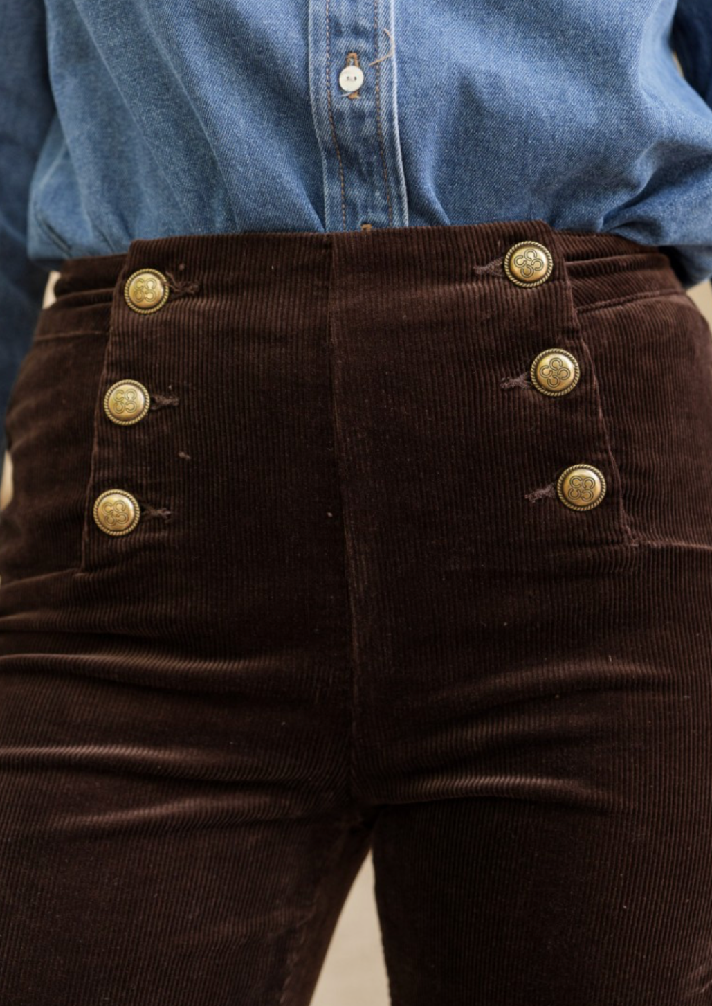 Cord Victorine Chocolate Trousers