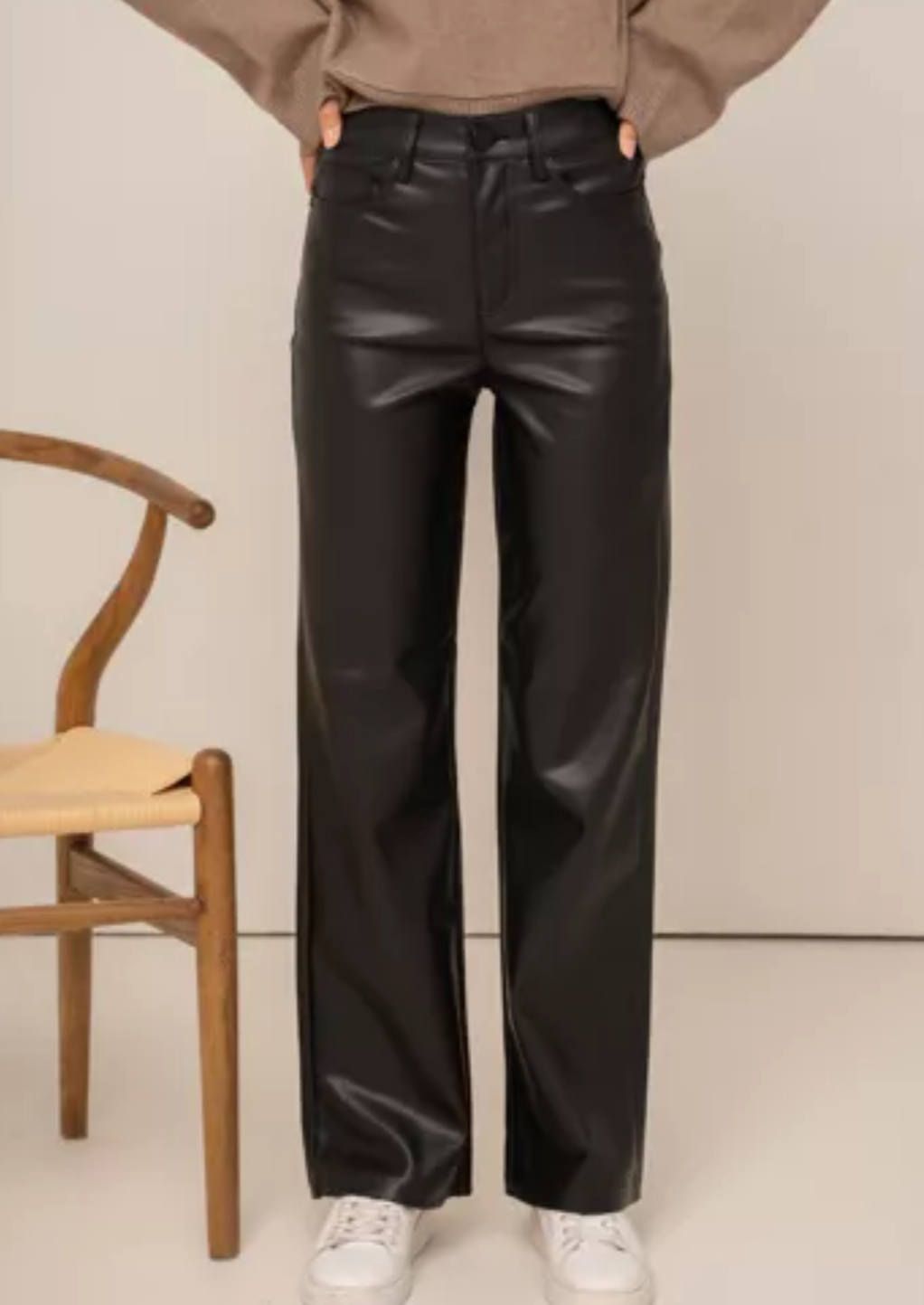 Barbara Faux Leather Trousers