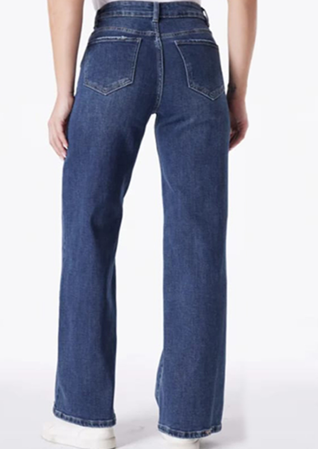 Dark Denim Wide Leg Fit Jeans