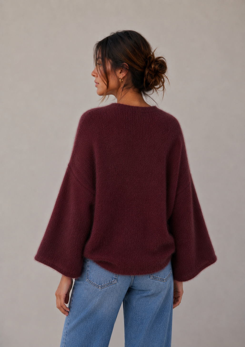 Burgundy Superfine Alpaca Jumper