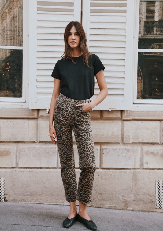 Solange Leopard Print Jean