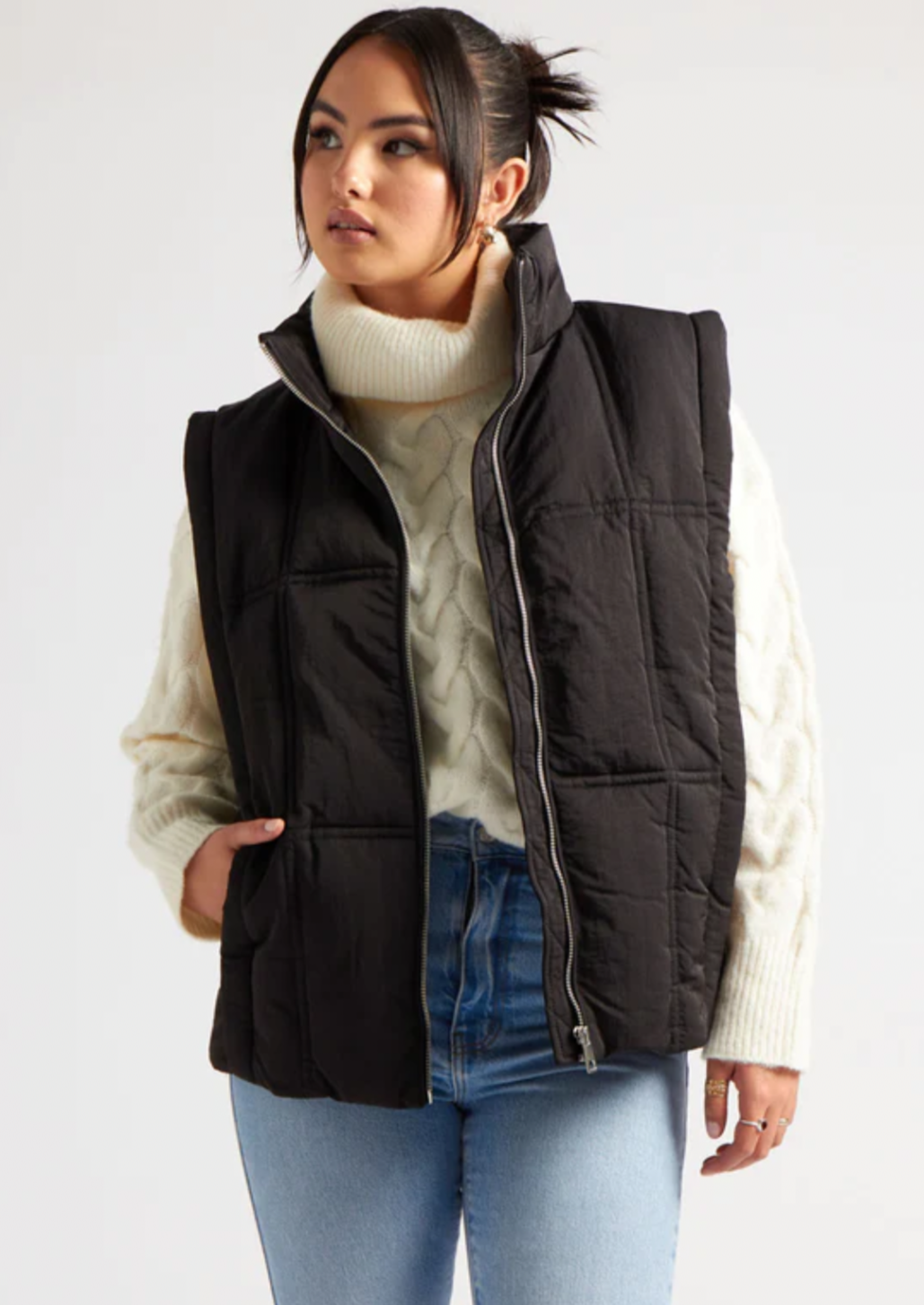 Black Padded Gilet