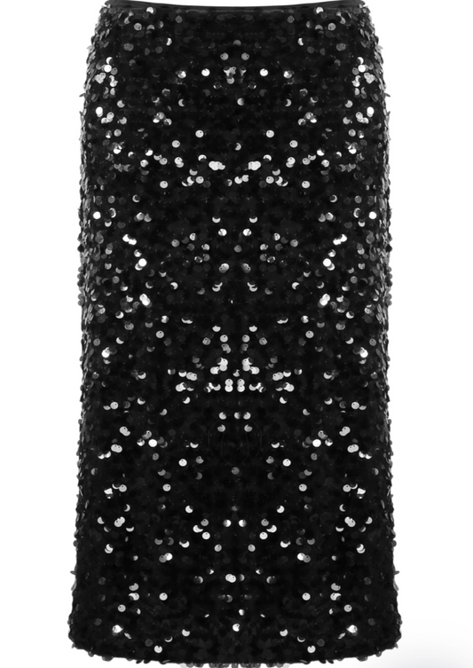 Sequin Disc Midi Skirt