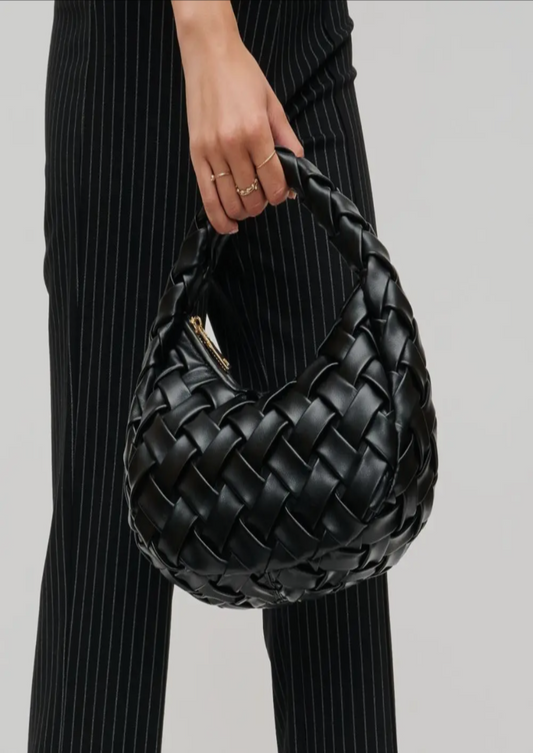 Noreen Black Woven Bag