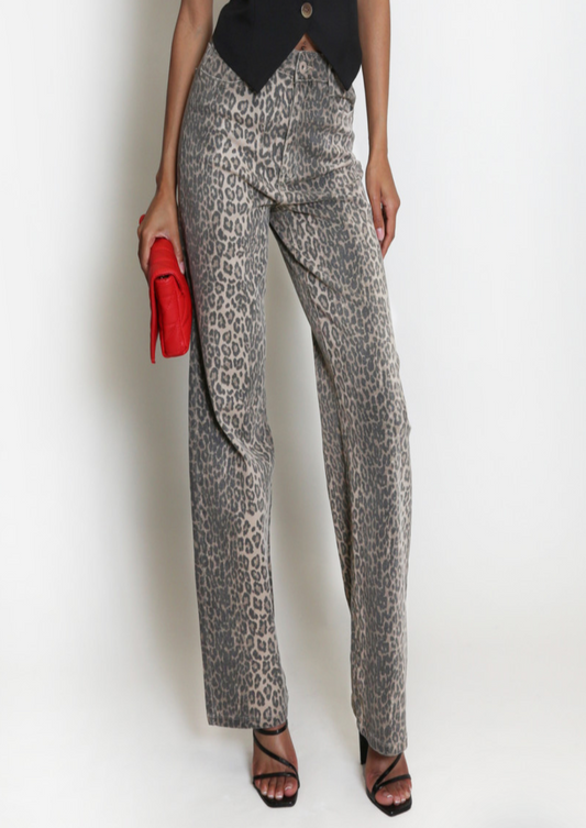 Leopard Print Dad Fit Jean