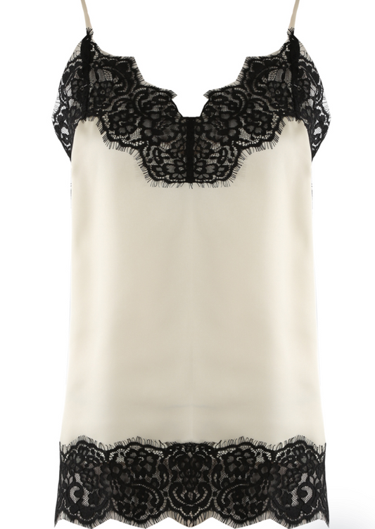 Cream Lace Hem Cami
