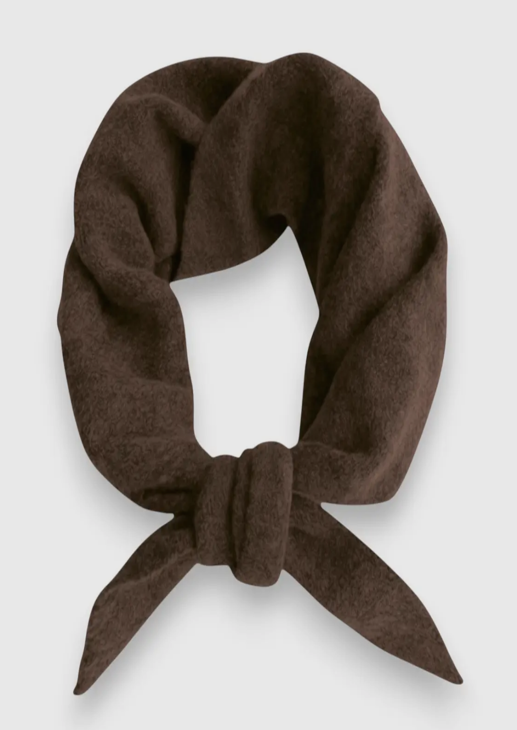 Knitted Triangle Brown Scarf