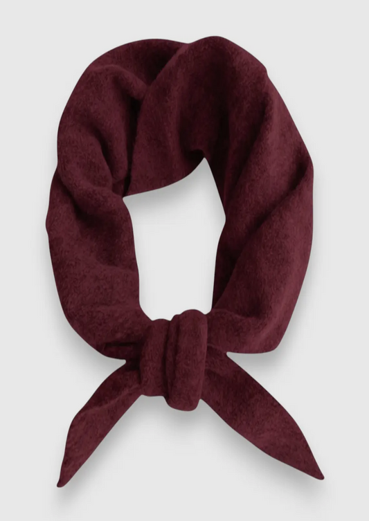 Knitted Triangle Burgundy Scarf