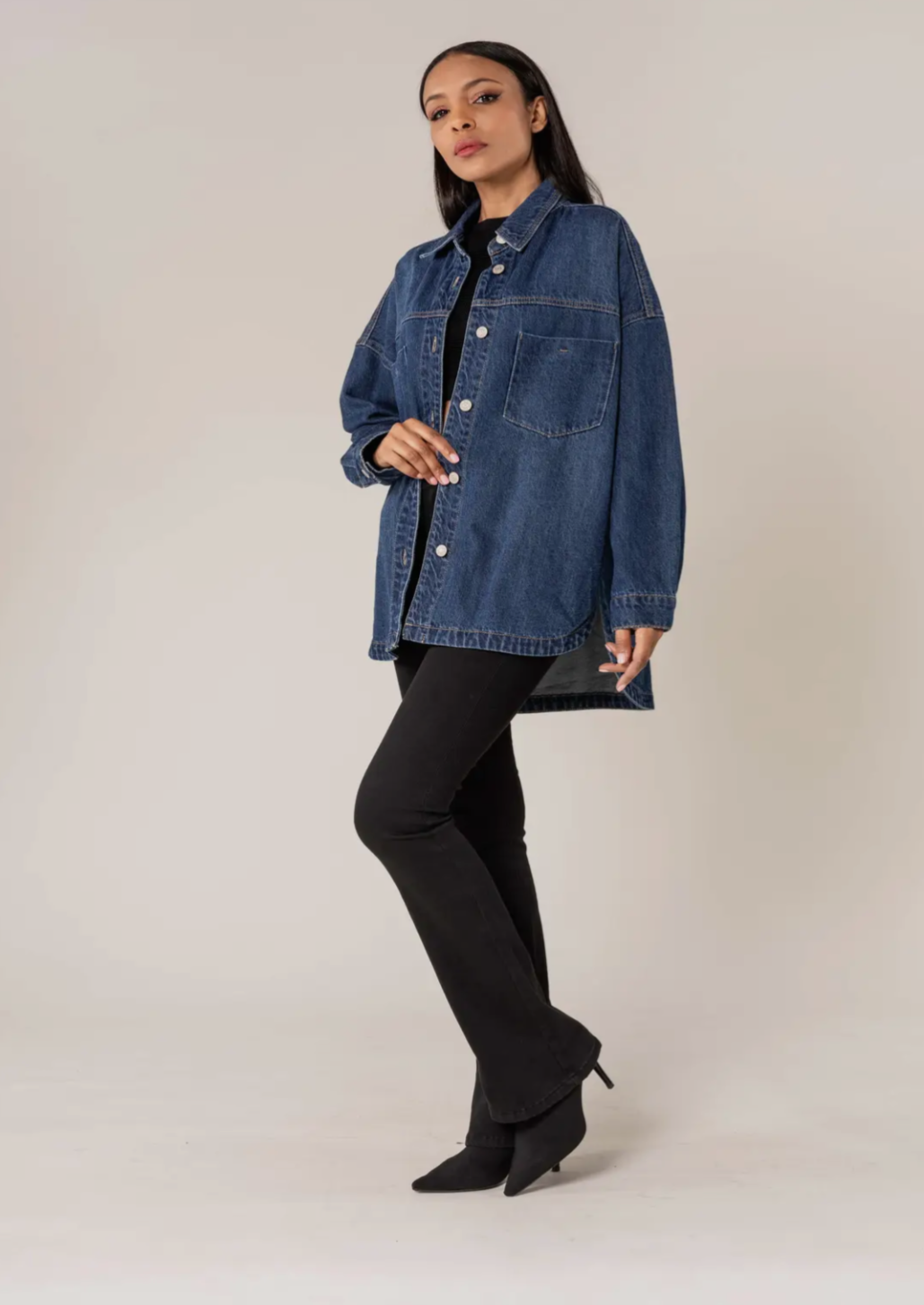 Oversized Denim Shacket