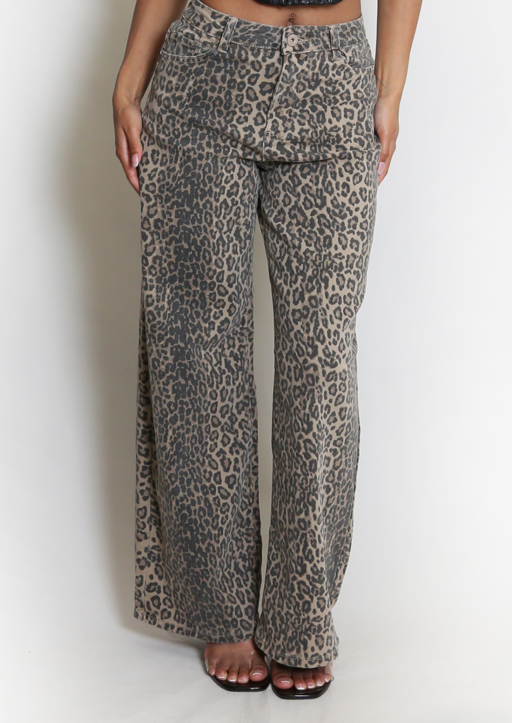 Leopard Print Dad Fit Jeans