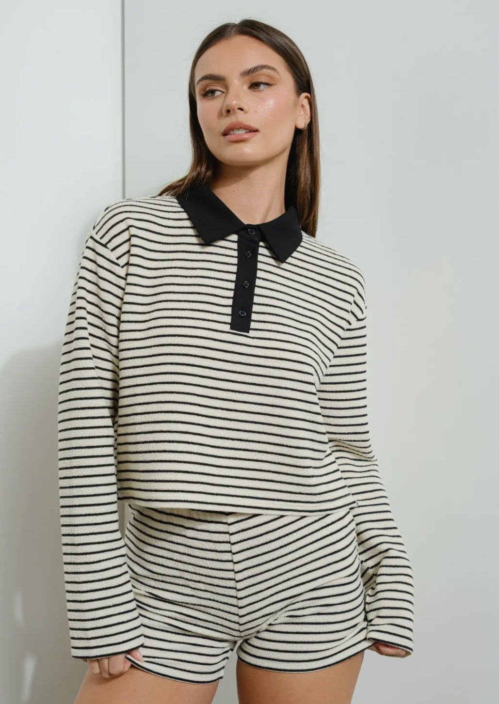 Striped Long Sleeve Rugby Shirt