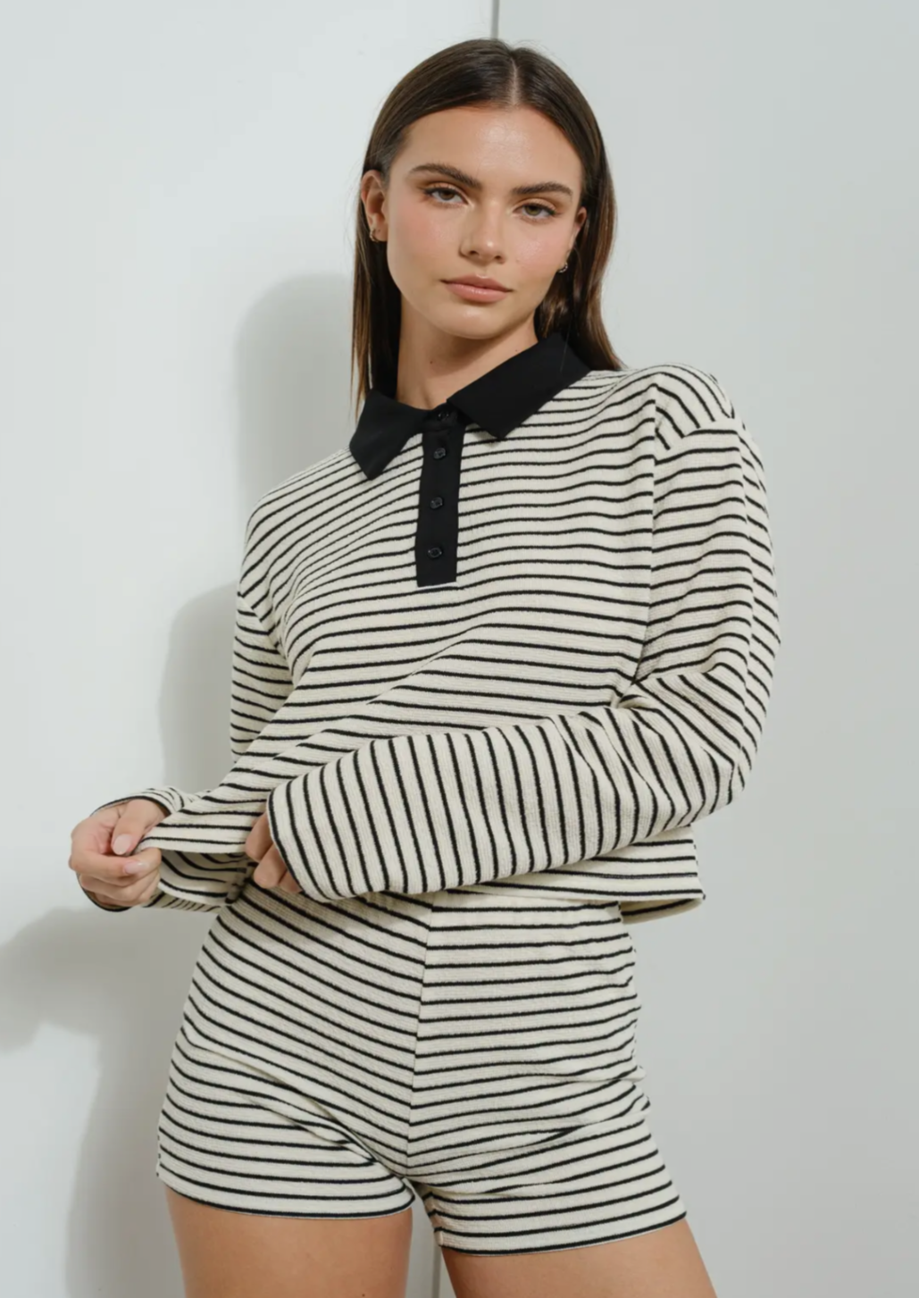 Striped Long Sleeve Rugby Shirt