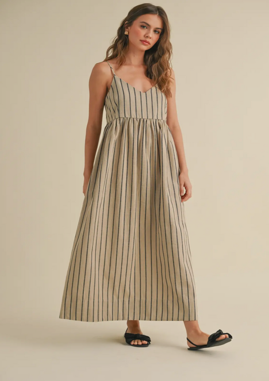 Stripe Smock Maxi Dress