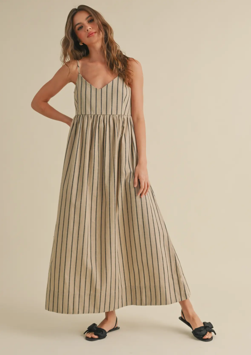 Stripe Smock Maxi Dress