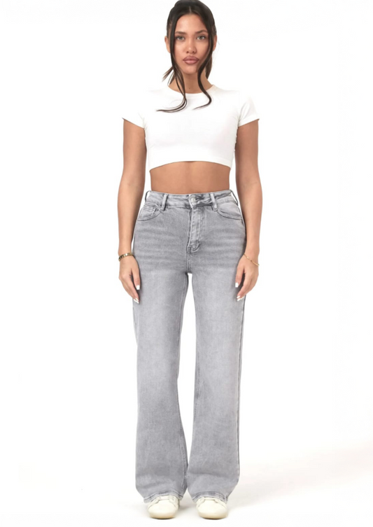 Denim Grey Straight Leg Jean