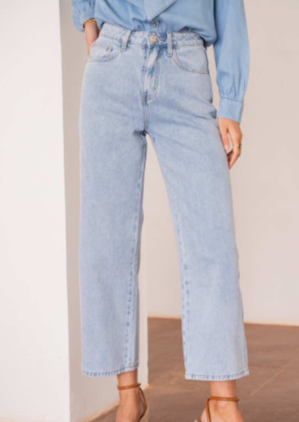 Dove Pale Blue Wide Jean