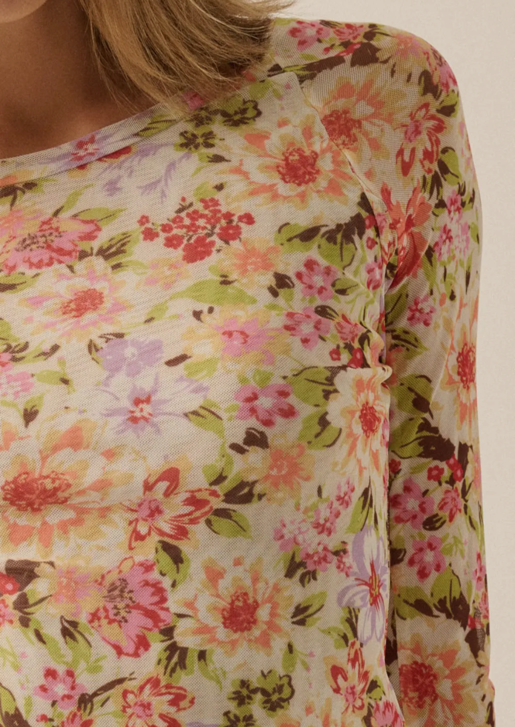 Floral Mesh Lettuce Top