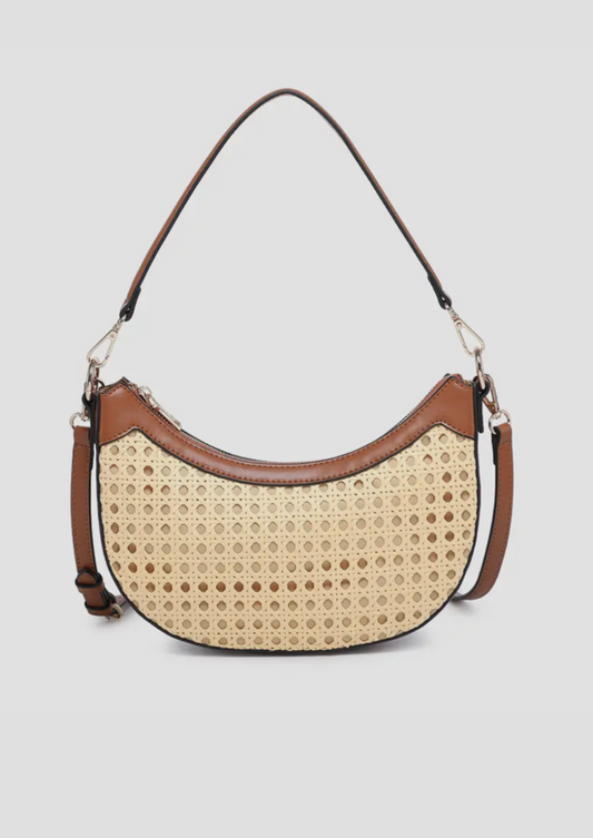 Half-Moon Rattan Crossbody