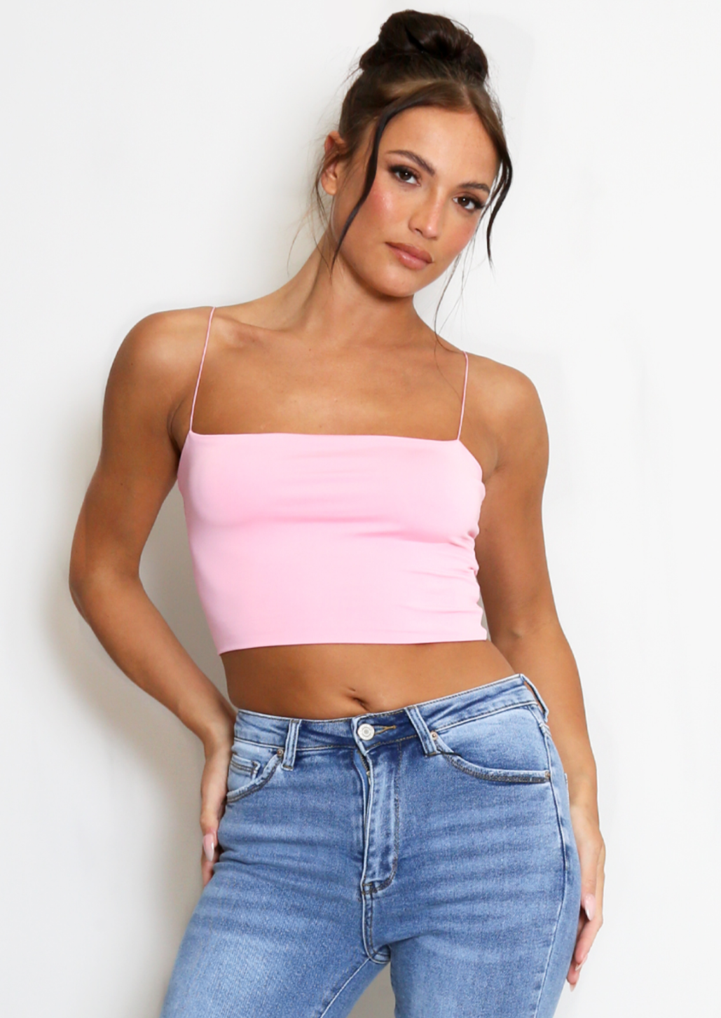Pink Block Cami Top
