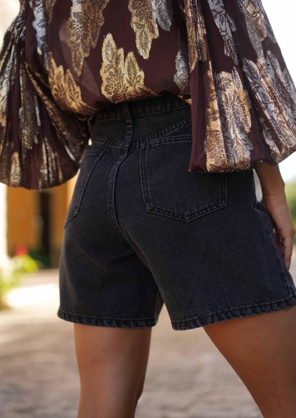 Washed Black Boy Denim Shorts