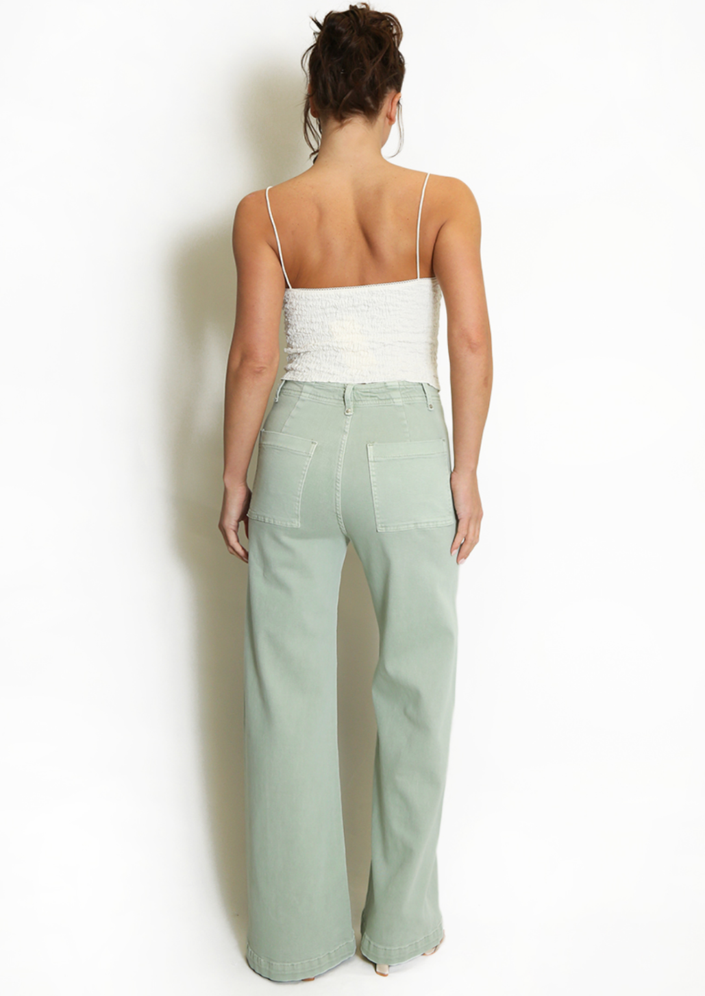 Mint Visible Seam Wide Leg Jean