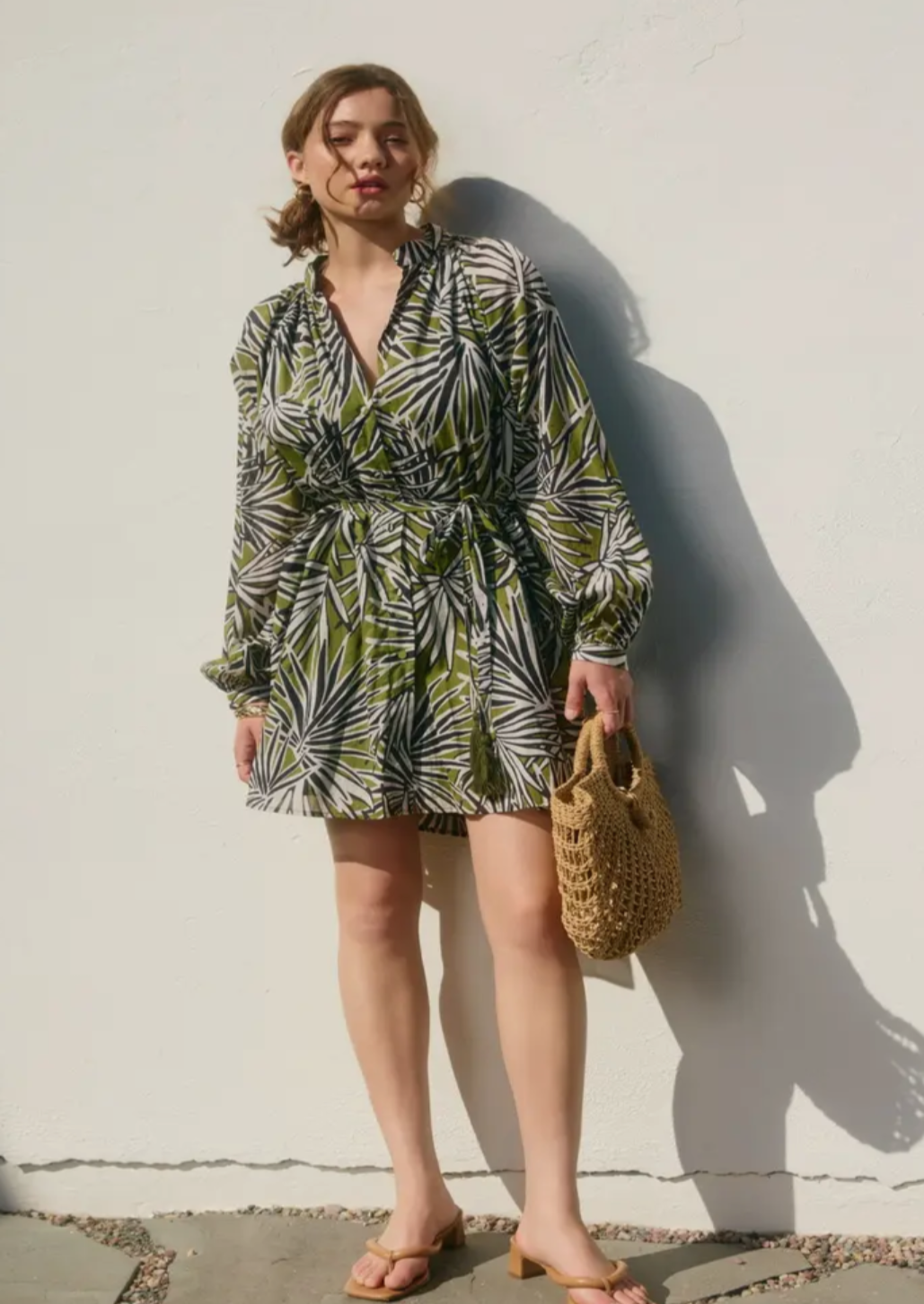 Drifting Dreams Bubble Sleeve Shirt Dress