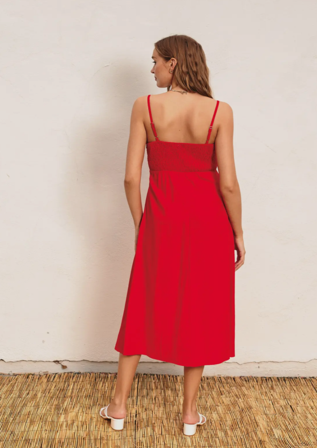 Heaven Sent Button Front Midi Dress
