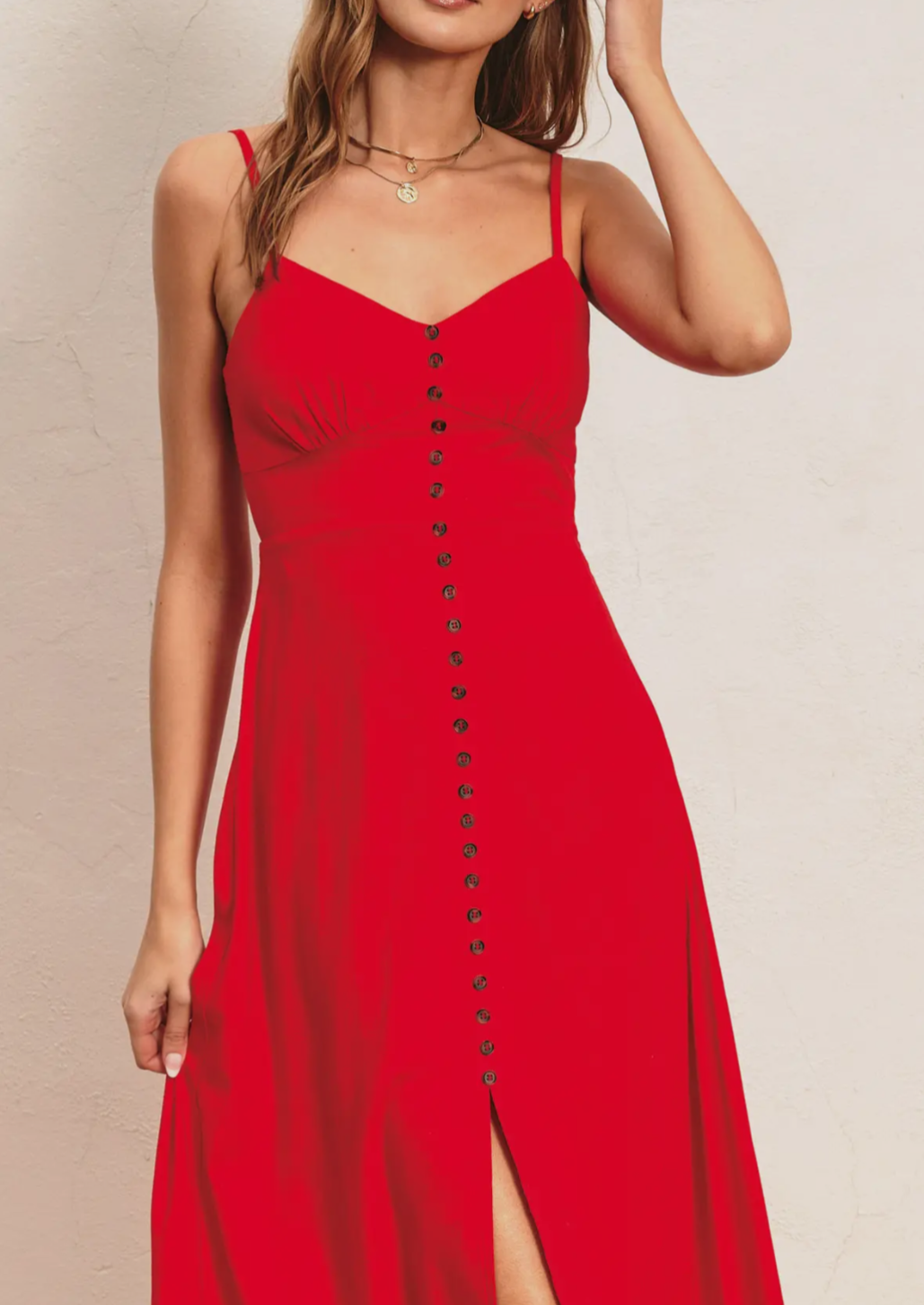 Heaven Sent Button Front Midi Dress