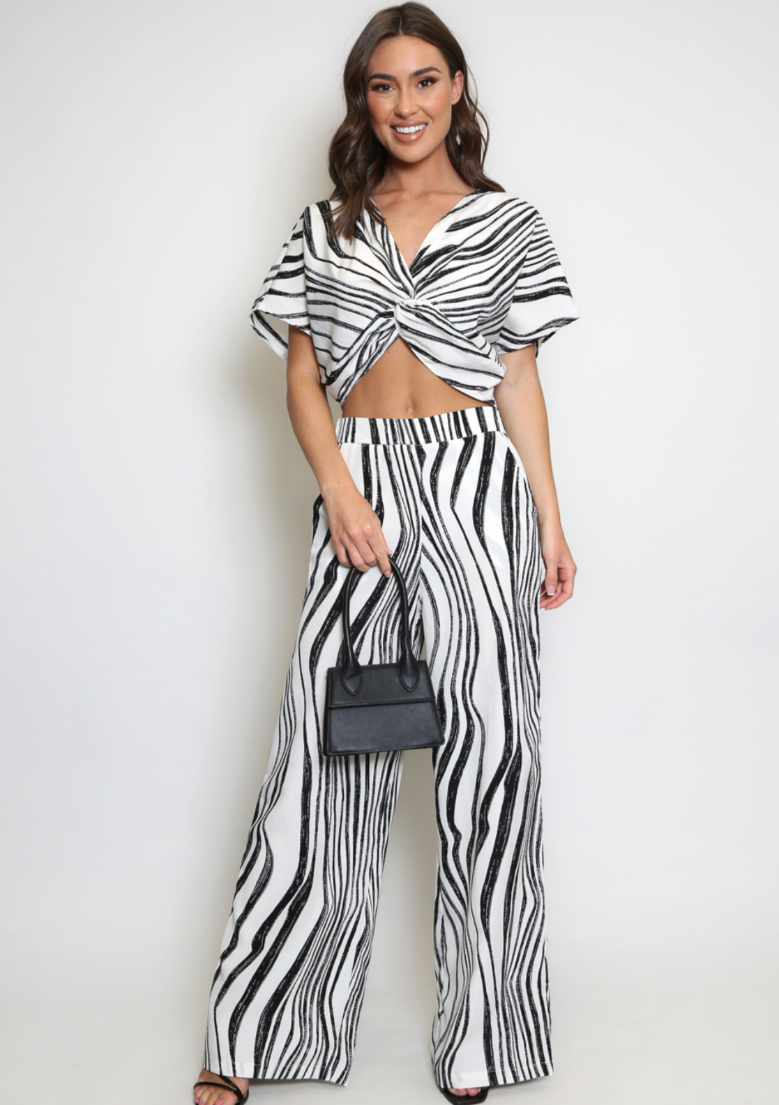 Zebra Print Front Twist Top
